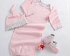 "Welcome Home Baby!" 3-Piece Layette Set in Keepsake Gift Box (Pink) baby favors